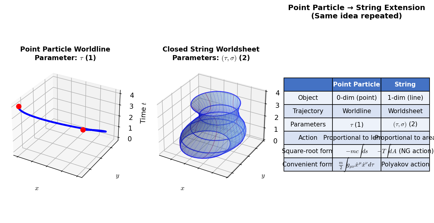 Extension from particle action to string action
